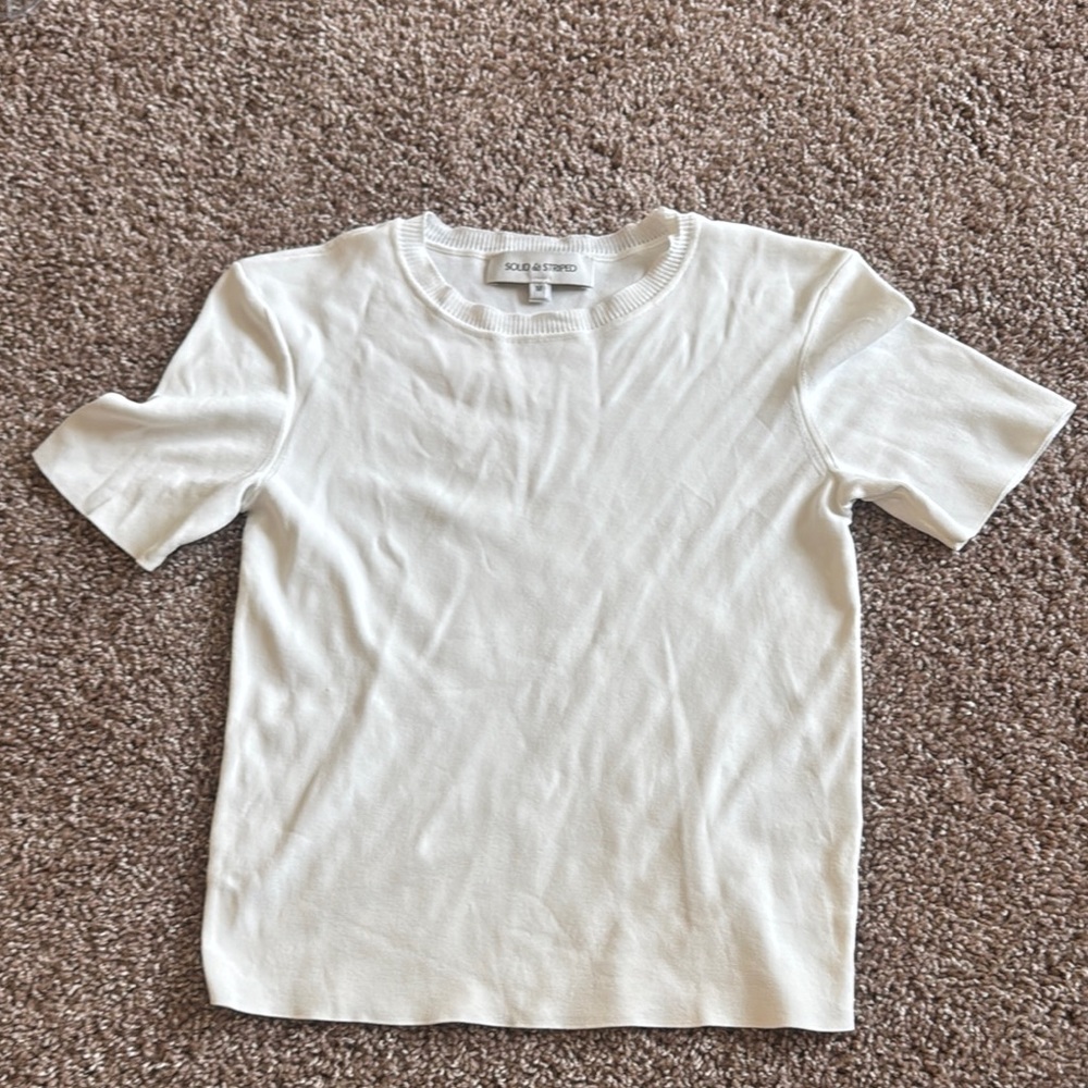 Solid & Striped Riada Top in Optic White